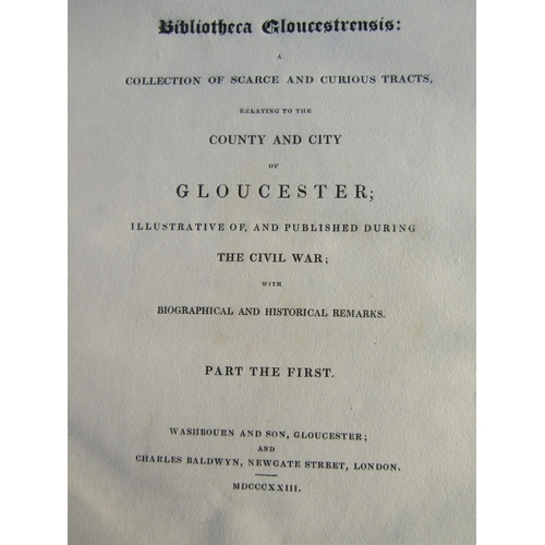 352 - Bibliotheca Gloucestrensis, a collection of scarce and curious tracts - County and City of Glouceste... 