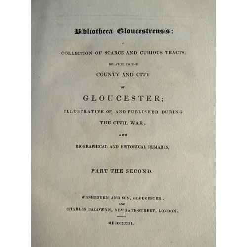 352 - Bibliotheca Gloucestrensis, a collection of scarce and curious tracts - County and City of Glouceste... 