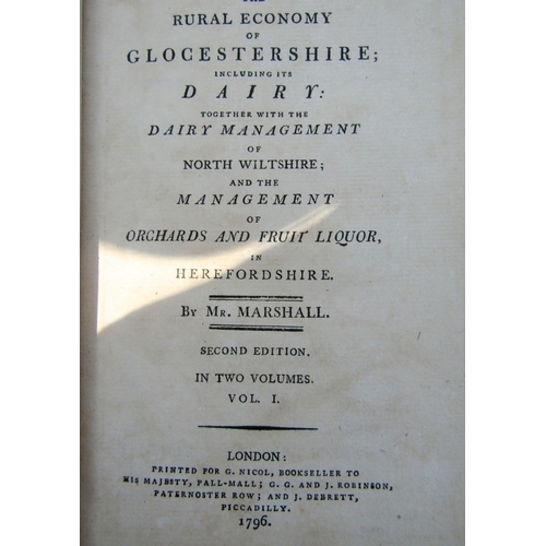 355 - Marshall - The Rural Economy of Gloucestershire, Dairy, Orchard and Fruit Liquor Management, 2nd edi... 