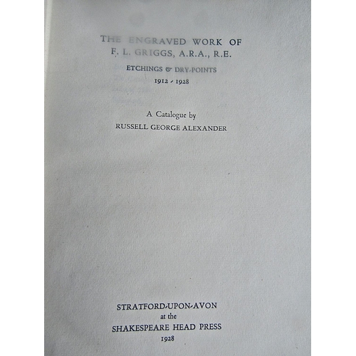 411 - Frederick Landseer Maur Griggs RARE - Campden, 24 illustrations, 1949; The Engraved Works of, 1928, ... 