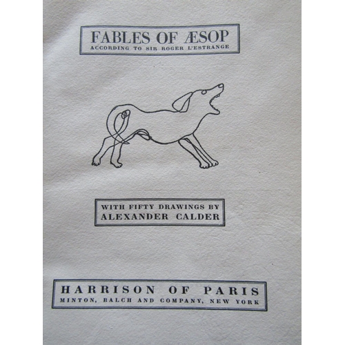 423 - Fables of Aesop, according to Sir Roger L'Estrange, illustrated by Alexander Calder. Limited edition... 