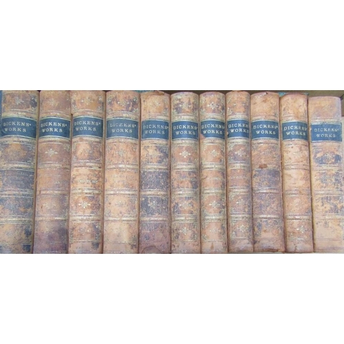 451 - Charles Dickens - The Dickens edition, 11 volumes, leather binding