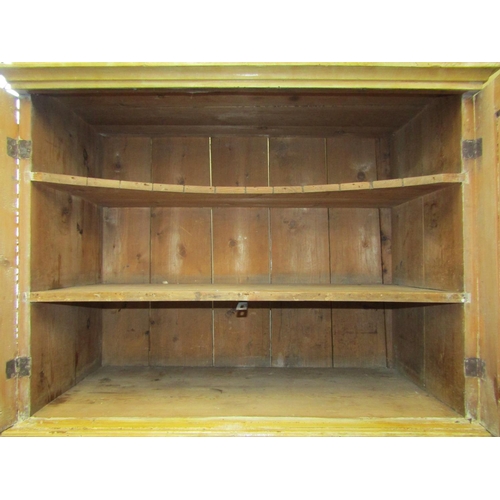 2174 - An 19th century Scandinavian pine two sectional dresser with all over painted and simulated wood gra... 