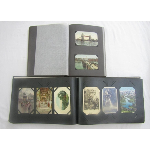 2353 - Four albums containing a large quantity of mixed topographical postcards both colour and black and w... 