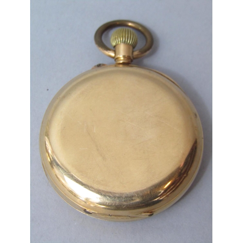 999 - 19th century 18k pocket watch, the enamel dial with subsidiary second dial, 50mm diameter (currently... 