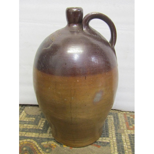 1772 - A 19th century salt glazed stoneware flagon with impressed merchants mark for G Bragg, Birmingham, 5... 