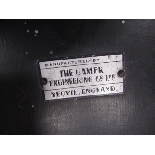 1824 - A vintage photographic enlarger, with rectangular ebonised platform base, labelled The Gamer Enginee... 