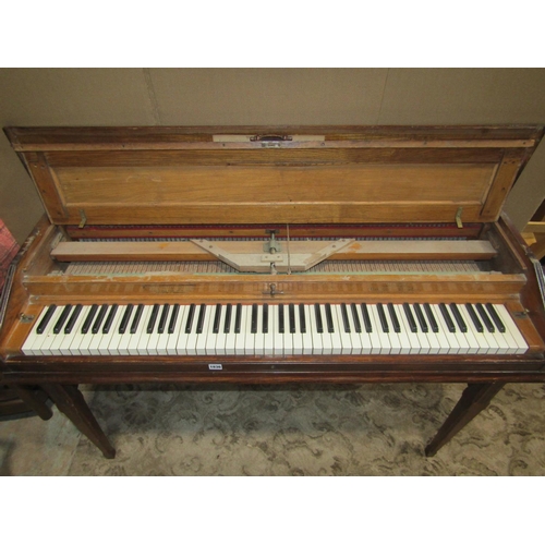 1836 - A Vergil Perfected practise clavier London & Berling, oak cased and raised on folding square tapered... 