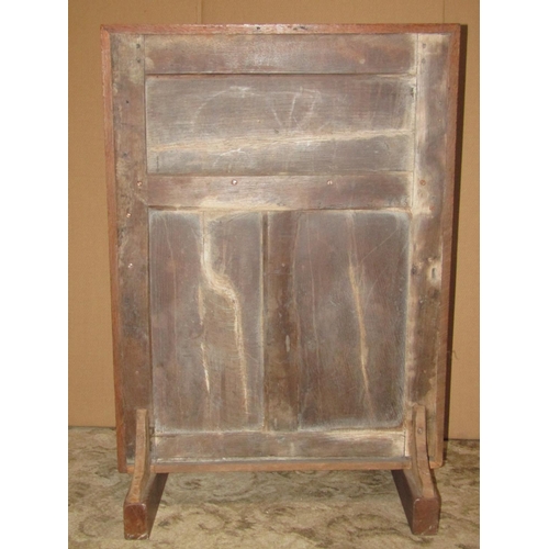 1852 - A reclaimed Georgian oak panel with carved lozenge and fluted detail, later adapted as a  screen rai... 