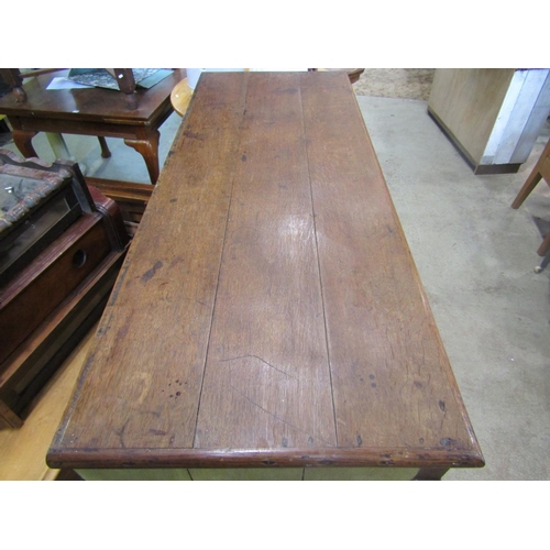 1853 - A 19th century oak bedroom chest of two short over three long graduated drawers flanked by split mou... 