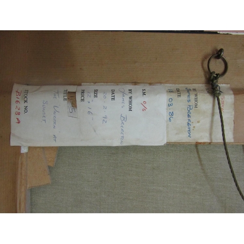 2205 - James Brereton (British B.1941) - The Unicorn at Sunset (marine scene) oil on canvas, signed, with l... 