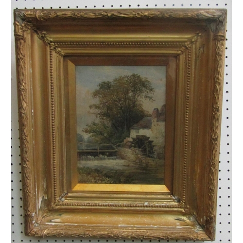 2211 - F Gresley (British late 19th century school) - Study of a watermill, watercolour and bodycolour on p... 