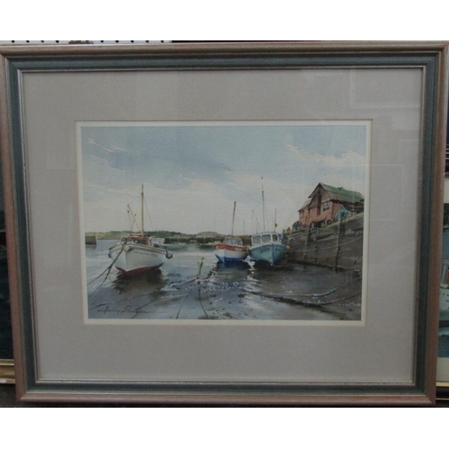 2224 - Harry Sheldon (British 1923-2002) - The Old Corn Store, Padstow, North Cornwall, watercolour and bod... 