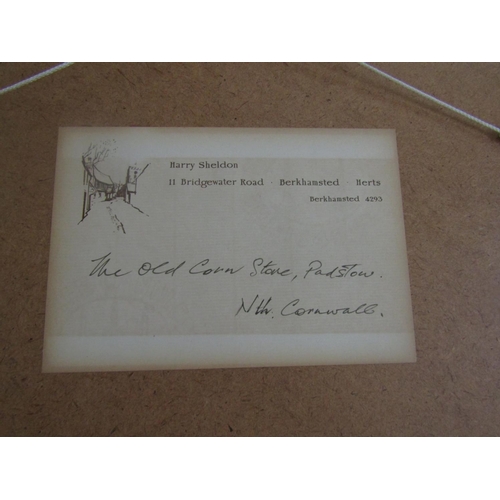 2224 - Harry Sheldon (British 1923-2002) - The Old Corn Store, Padstow, North Cornwall, watercolour and bod... 