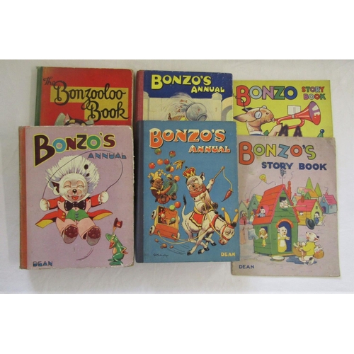 2318 - George E Studdy (British 1878-1948) - Two Bonzo story books - The Bonzooloo Book and three Bonzo ann... 
