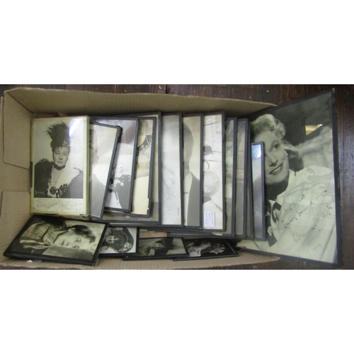 2346 - A box containing a large quantity of black and white pictures of various film and stage stars includ... 