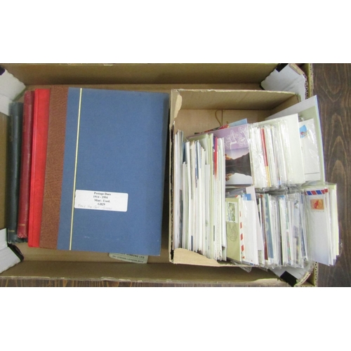 2347 - A mixed collection of items including two albums, two stock books, both containing a quantity of GB ... 