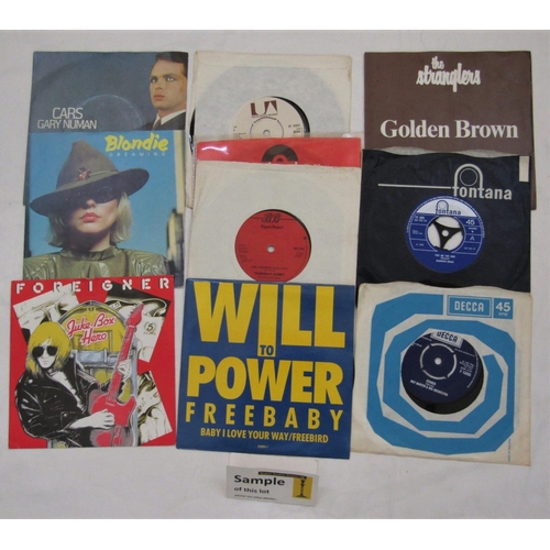 2351 - A collection of vinyl 45 RPM records, artists include Tubeway Army, Mannfred, Andy Fairweather Low, ... 