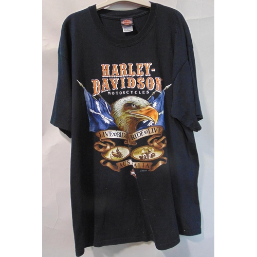 1225 - Harley Davidson collection including soft brown leather jacket by Atlas Cuir (XL), black leather bik... 