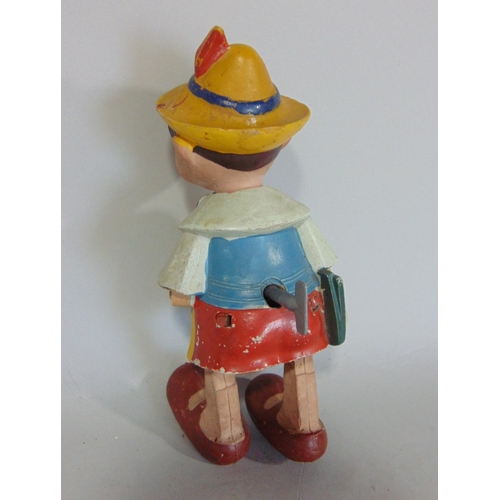 1246 - C1950 Wind up Pinocchio clockwork toy, height 19cm