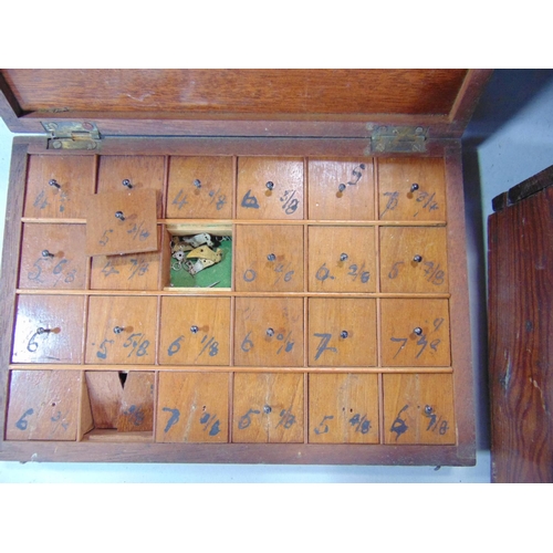 1411 - A box of interesting items to include watchmakers tools in various wooden boxes, other tools, collec... 