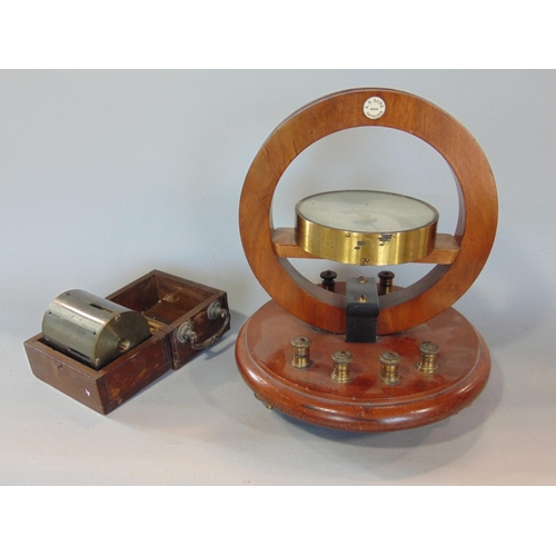 1447 - A H Baird of Edinburgh Tangent Galvanometer with further cased instument (2)