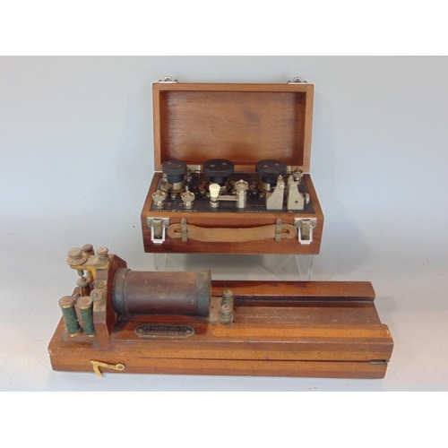 1448 - G F Palmer of London Induction Coil, with a further cased Galvanometer (2)