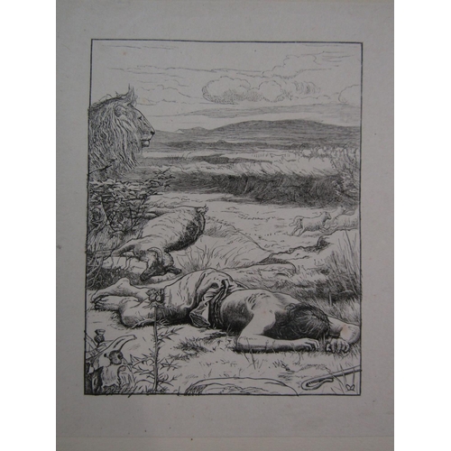 2322 - Edward Powis Jones (20th century) - Signed limited edition black and white etching - biblical scene,... 