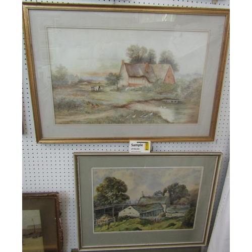 2242 - HR Webb (20th century British) - Study of the Prospect of Whitby Tavern at Shadwell, watercolour on ... 