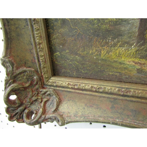 2259 - Henry Harris (British 1852-1926) - Children paddling and fishing at Snuff Mills, Bristol, oil on can... 