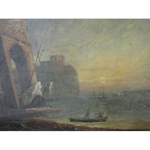 2268 - 19th century school in the manner of Claude Lorrain (French 1600-1682) - Classical style harbour sce... 