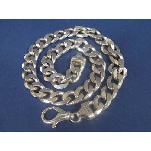 831 - Large sterling silver curblink chain, 56cm long, 6oz approx