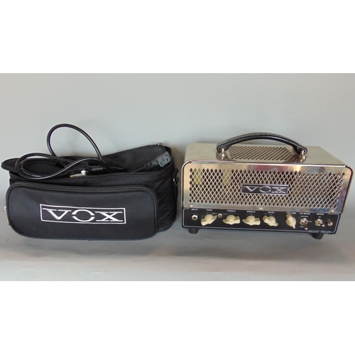 1440 - Good Vox night train valve guitar, amplifier/speaker, with chrome finish, 30 cm long together with R... 