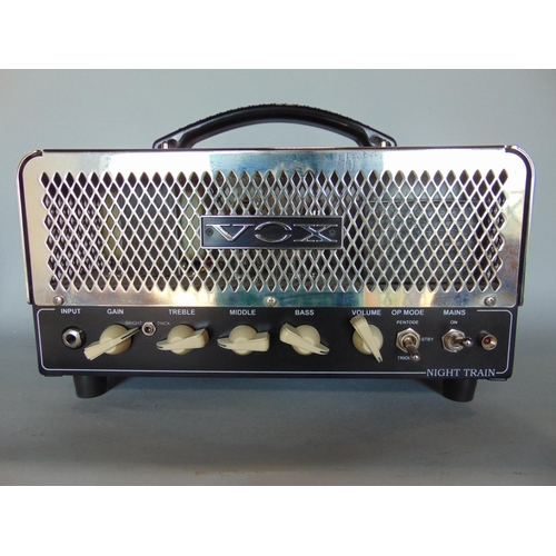 1440 - Good Vox night train valve guitar, amplifier/speaker, with chrome finish, 30 cm long together with R... 