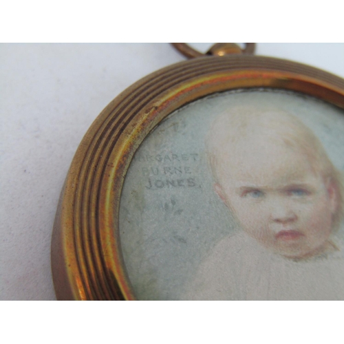 1059 - Attributed to Charles Fairfax Murray British 1849-1919) - Half length miniature portrait study of Ma... 