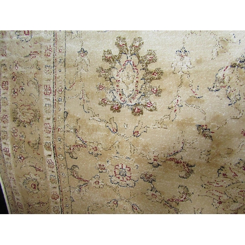 2371 - A good quality Kashmir carpet with Zeigler design, gold ground, 330 x 230cm