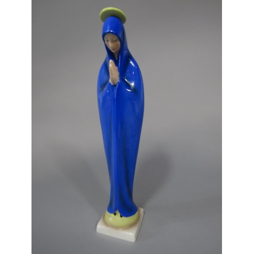 711 - A Goebel figure of the virgin in blue cloak in prayer, impressed marks to base HN427/3, 28.5cm appro... 