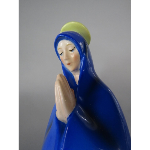 711 - A Goebel figure of the virgin in blue cloak in prayer, impressed marks to base HN427/3, 28.5cm appro... 