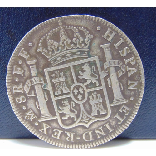 1133 - El Cazador wreck - Eight Reale (pieces of eight) silver coin, 1783