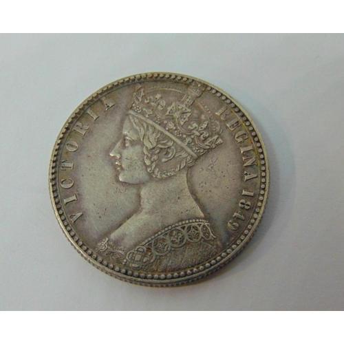 1156 - 1849 Victorian Godless florin