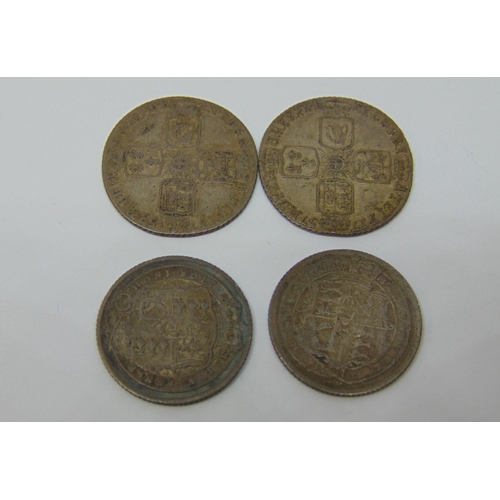 1162 - Four silver sixpences 1757/8 and 1816/17