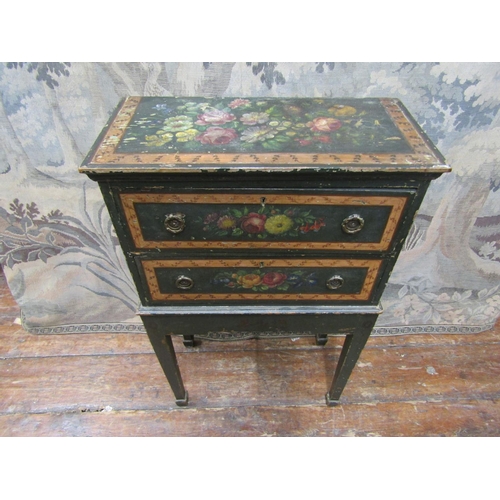 2191 - A late 19th century pine chest on stand, the chest of two drawers, raised on an open framework of sq... 