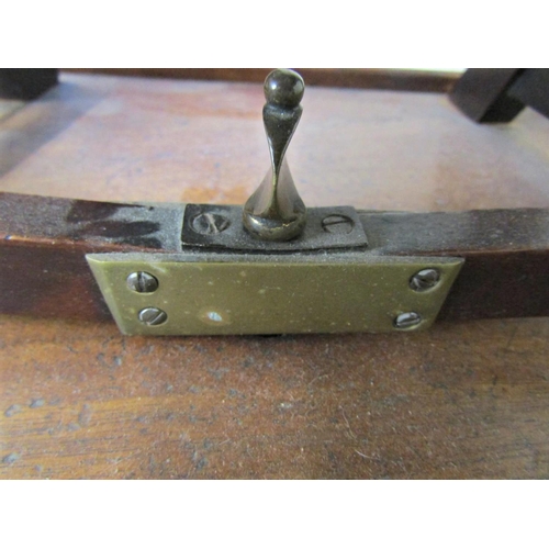 2167 - A regency mahogany child's high chair on detachable stand, with scrolled arms, upholstered seat and ... 