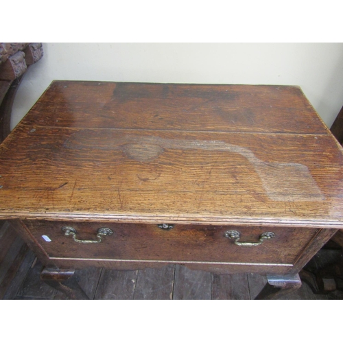 2187 - A Georgian oak Countrymade side table with single deep frieze drawer, raised on shaped forelegs, 80c... 