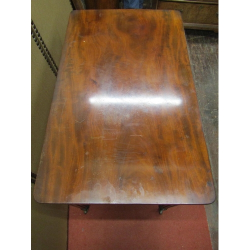 2192 - A good quality 19th century mahogany side table, with single piece top, over two frieze drawers with... 