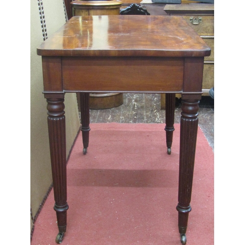 2192 - A good quality 19th century mahogany side table, with single piece top, over two frieze drawers with... 