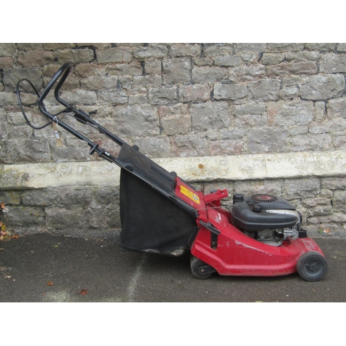 1686 - A Suffolk Punch rotary petrol 16R lawn mower and grass collection box/bag (privately entered, starts... 