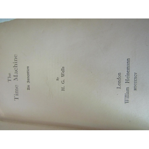 511 - HG Wells - 'The Time Machine', 1895 first edition published  by Heinemann, no advertisements, ex GWR... 