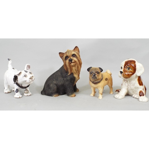 66 - A Sylvac model of a Bulldog, further ceramic figures to include a Scots Terrier, etc (7)