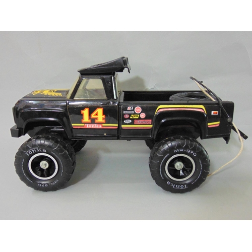 Tonka Tonka pickup truck with spare wheel, fuel can and